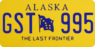 AK license plate GST995
