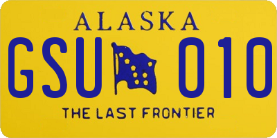 AK license plate GSU010