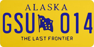 AK license plate GSU014