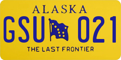 AK license plate GSU021