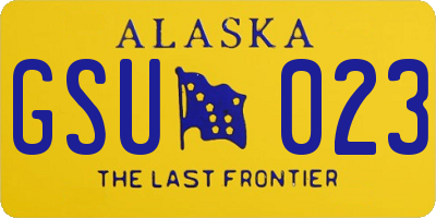 AK license plate GSU023