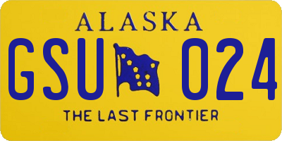 AK license plate GSU024