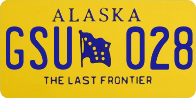 AK license plate GSU028