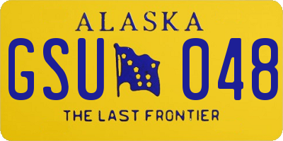 AK license plate GSU048