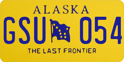AK license plate GSU054