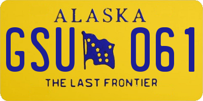 AK license plate GSU061