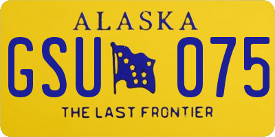 AK license plate GSU075