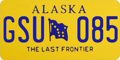 AK license plate GSU085