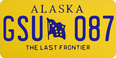 AK license plate GSU087