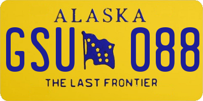 AK license plate GSU088