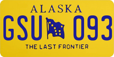 AK license plate GSU093