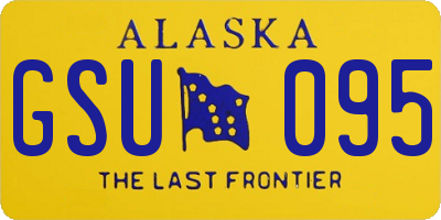 AK license plate GSU095