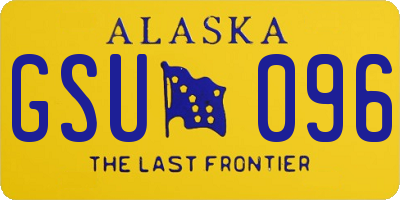 AK license plate GSU096