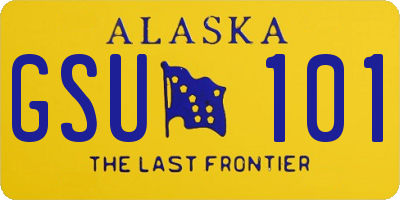 AK license plate GSU101
