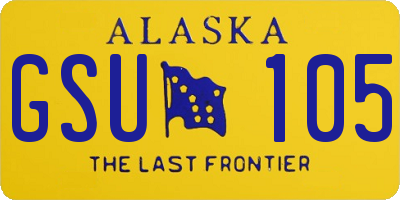 AK license plate GSU105