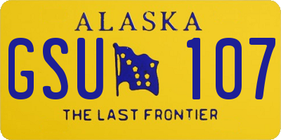 AK license plate GSU107