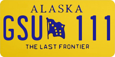 AK license plate GSU111