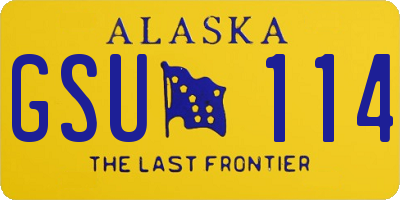 AK license plate GSU114