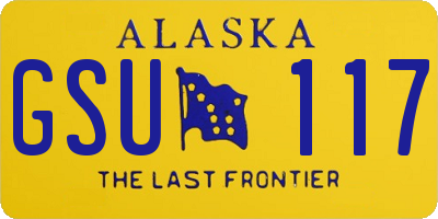 AK license plate GSU117