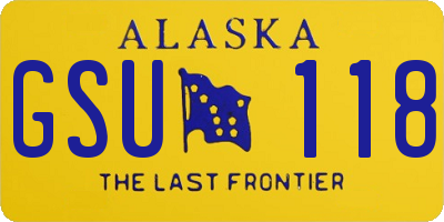AK license plate GSU118