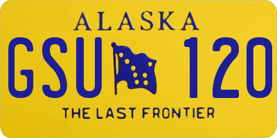 AK license plate GSU120