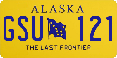 AK license plate GSU121