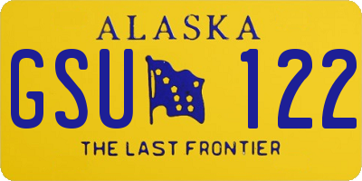 AK license plate GSU122