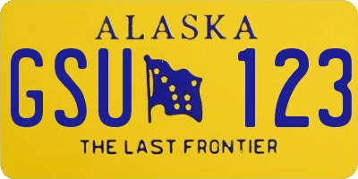 AK license plate GSU123