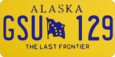 AK license plate GSU129