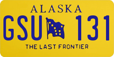 AK license plate GSU131