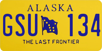 AK license plate GSU134