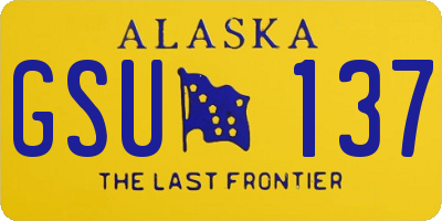 AK license plate GSU137