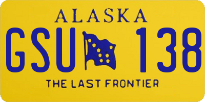 AK license plate GSU138
