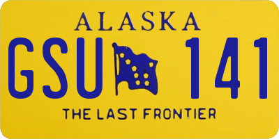 AK license plate GSU141