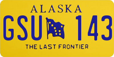 AK license plate GSU143