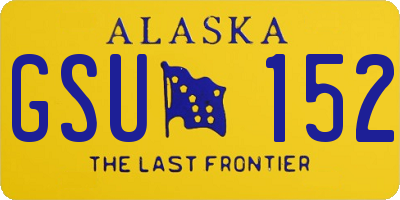 AK license plate GSU152