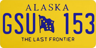 AK license plate GSU153