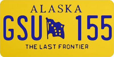 AK license plate GSU155
