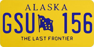 AK license plate GSU156