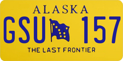 AK license plate GSU157