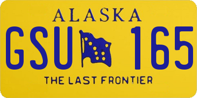 AK license plate GSU165