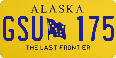 AK license plate GSU175