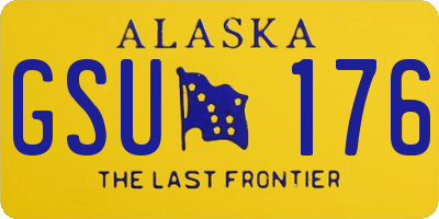 AK license plate GSU176