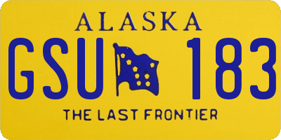 AK license plate GSU183