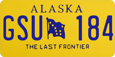 AK license plate GSU184