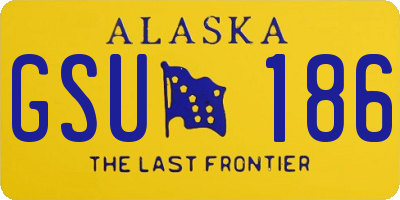 AK license plate GSU186