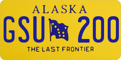 AK license plate GSU200