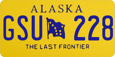 AK license plate GSU228