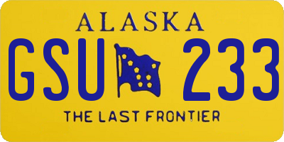 AK license plate GSU233