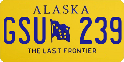 AK license plate GSU239